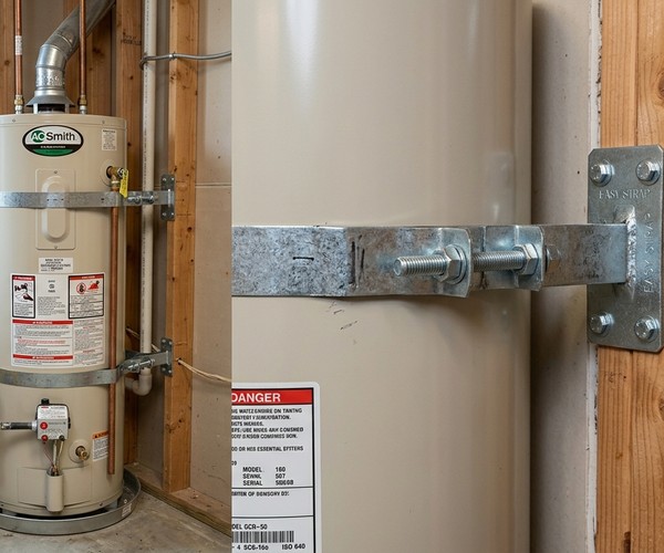 RI-12203 Water Heater Seismic Straps product application image